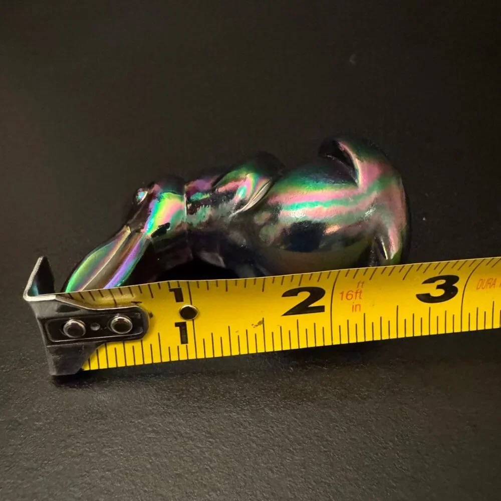 Fenton Handmade Iridescent Glass Bunny Figurine 2.75" Tall Collectible USA-Made - Picture 7 of 7